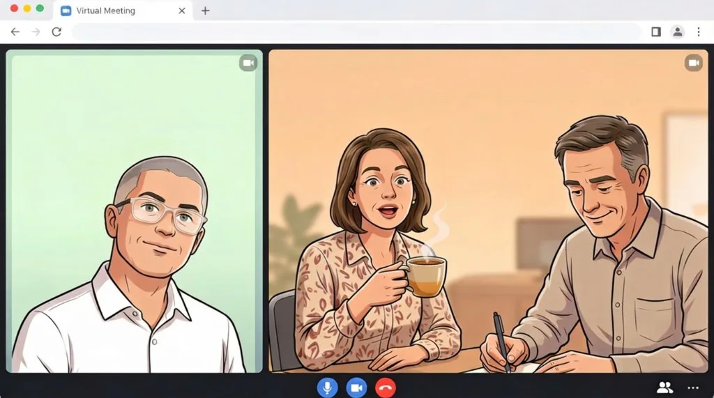 Financial guidance session over video call